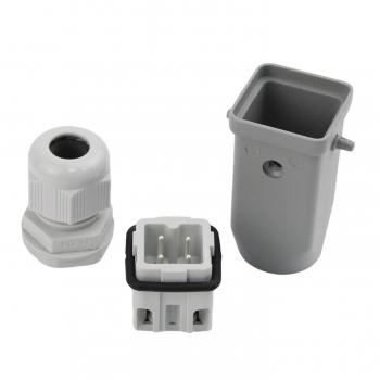 Preview: Industriesteckverbinder - Stecker 4 Polig 10A - Metall